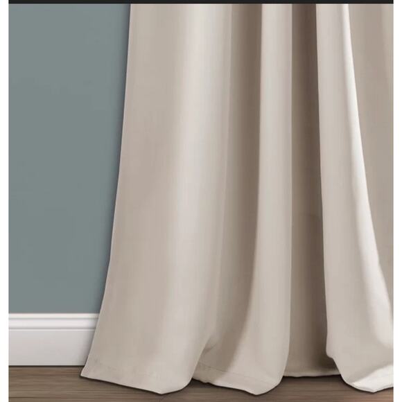 Decor Natural Blackout Curtains 52 x 84 Insulated, Back Tabs, 2 Panels Wheat Tan - Picture 5 of 8